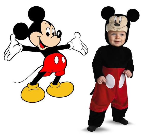 Mickey Costume Side by Side